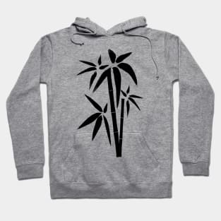 Bamboo minimalist ink style design Hoodie